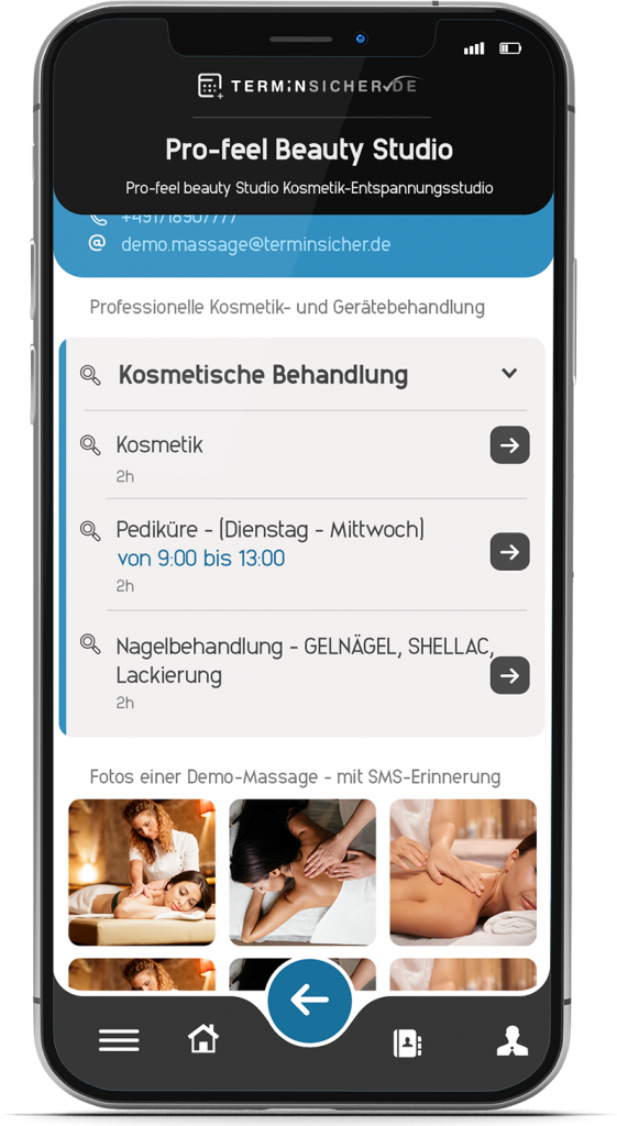 Kundenapp auf dem Handy